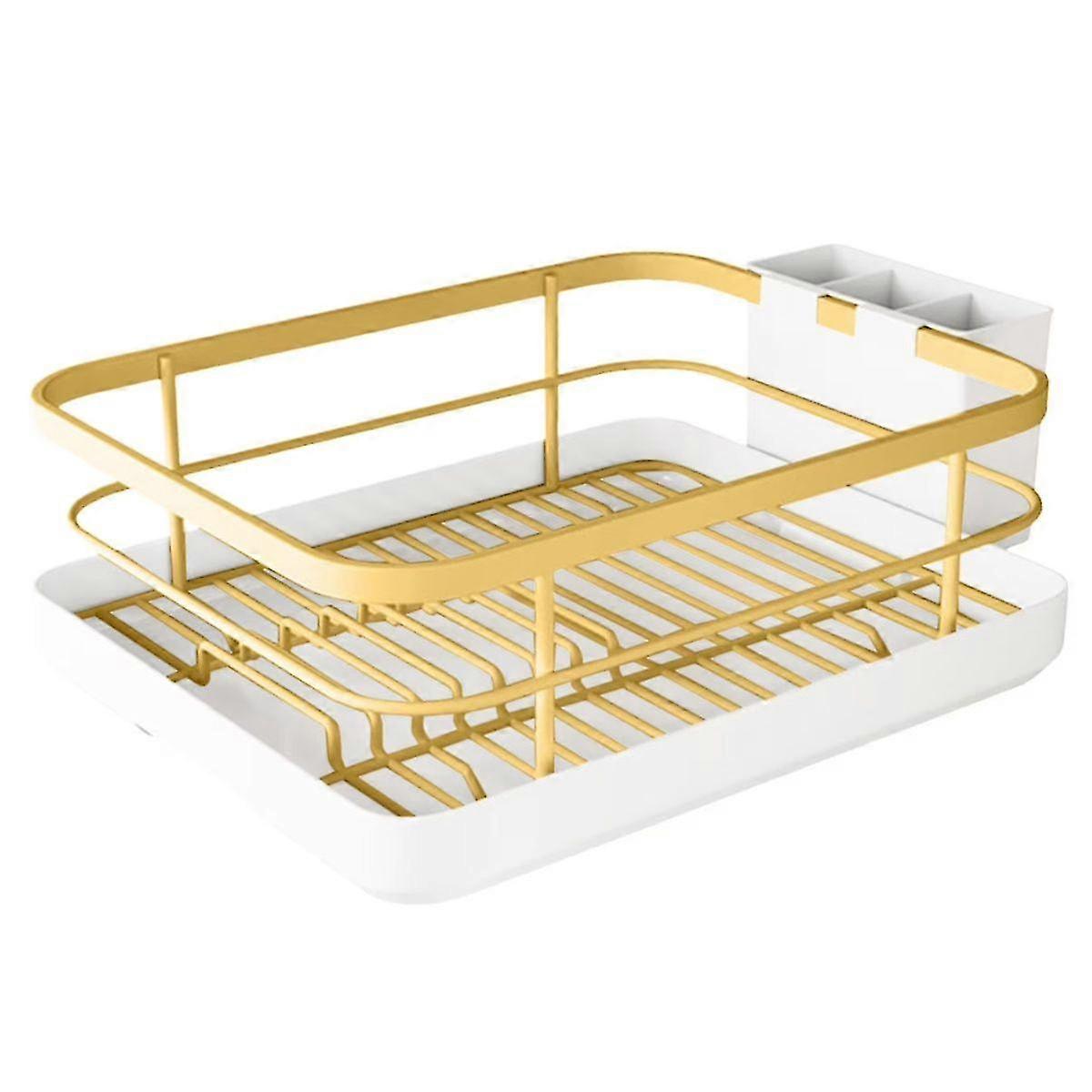 Space-Saving ABS Dish Drainer With Tray