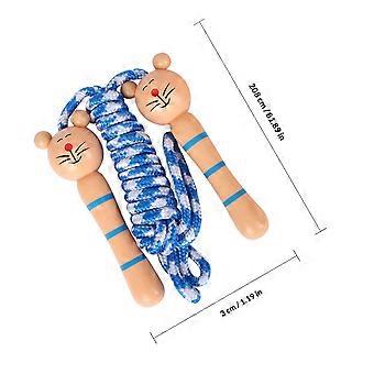 Children Skipping Rope Wooden Handle Skipping Rope for Exercising 2Pcs Set