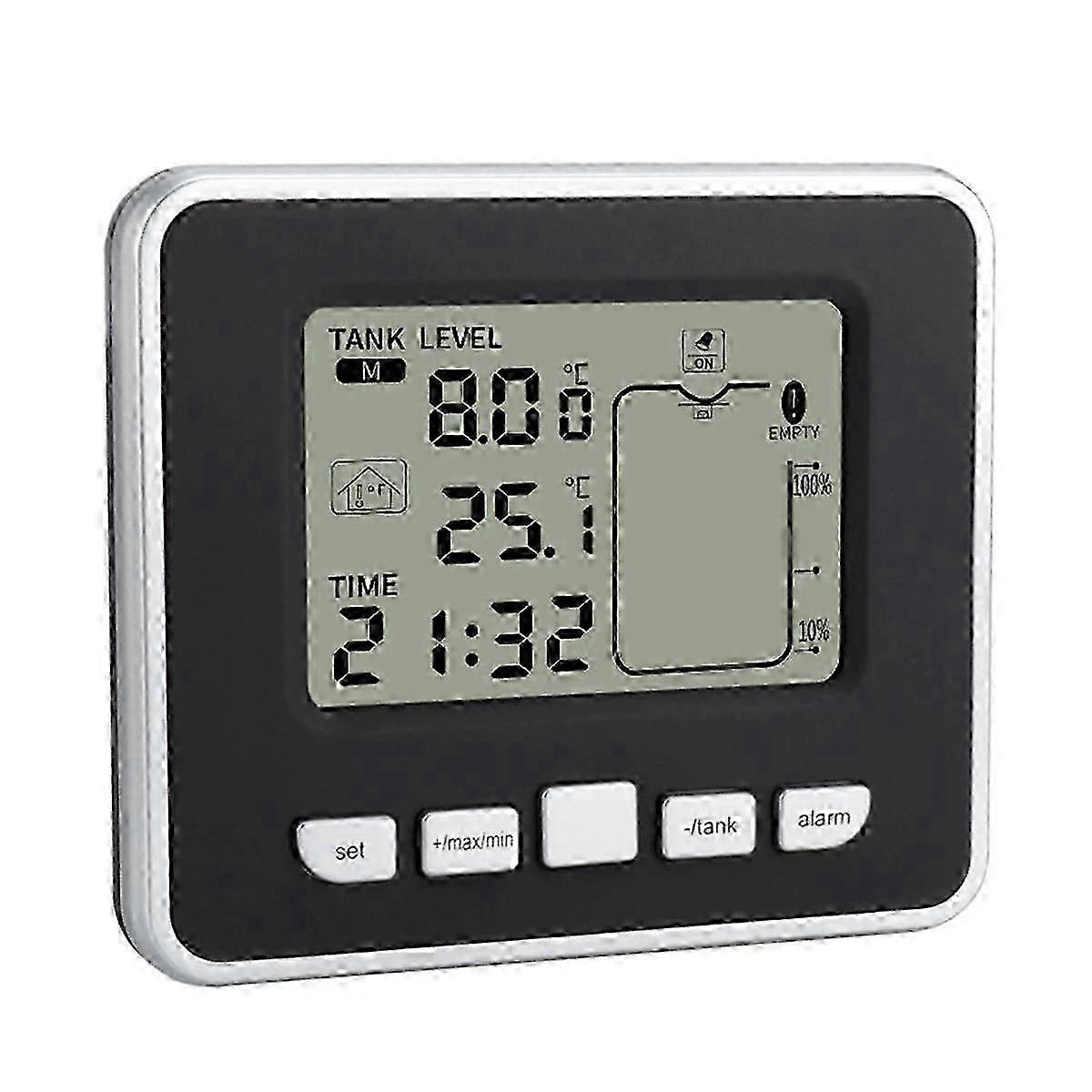 Wireless Ultra Water Tank Level Meter with Temperature Sensor & Time Display