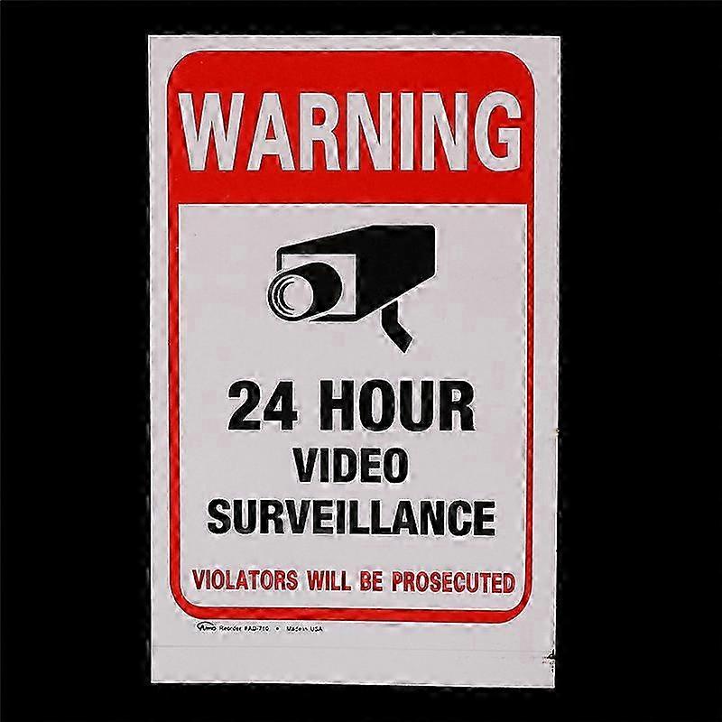 5pcs Self-Adhesive CCTV Warning Labels