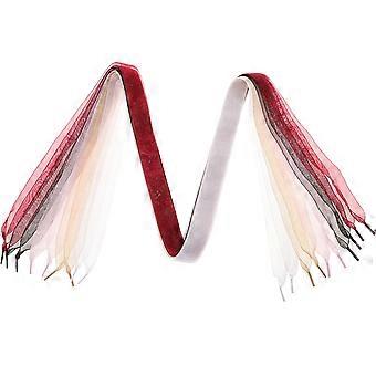 Assorted Color Shoelaces Ribbon Shoe Laces for Shoes 5Pcs Chiffon