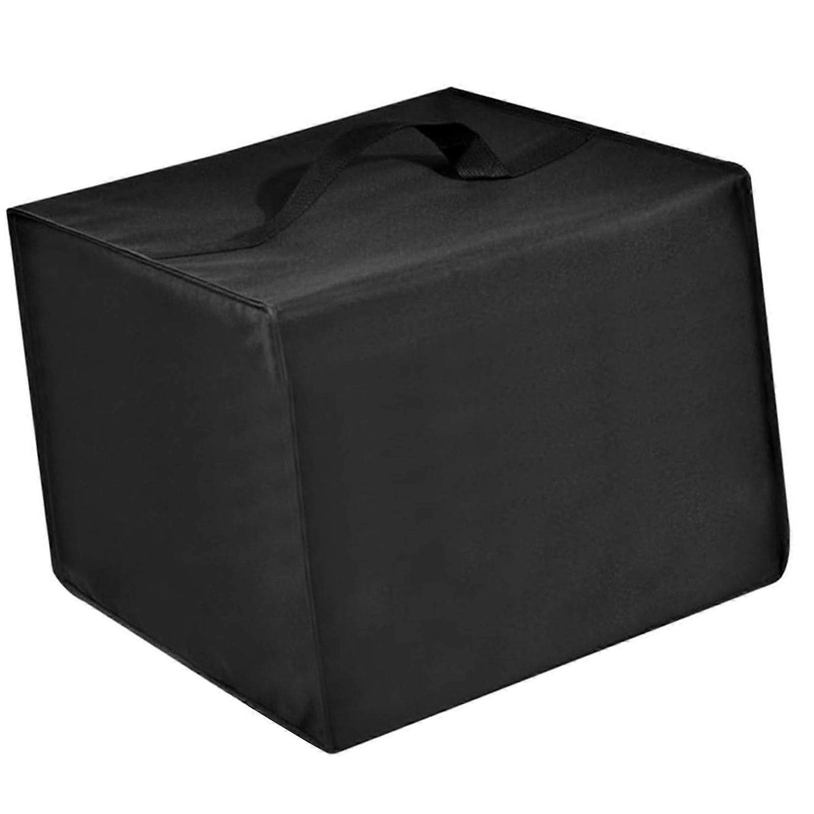 Housse pour four grille-pain en tissu 600D avec barrière anti-poussière et anti-graisse et poignée de rangement supérieure, noire.