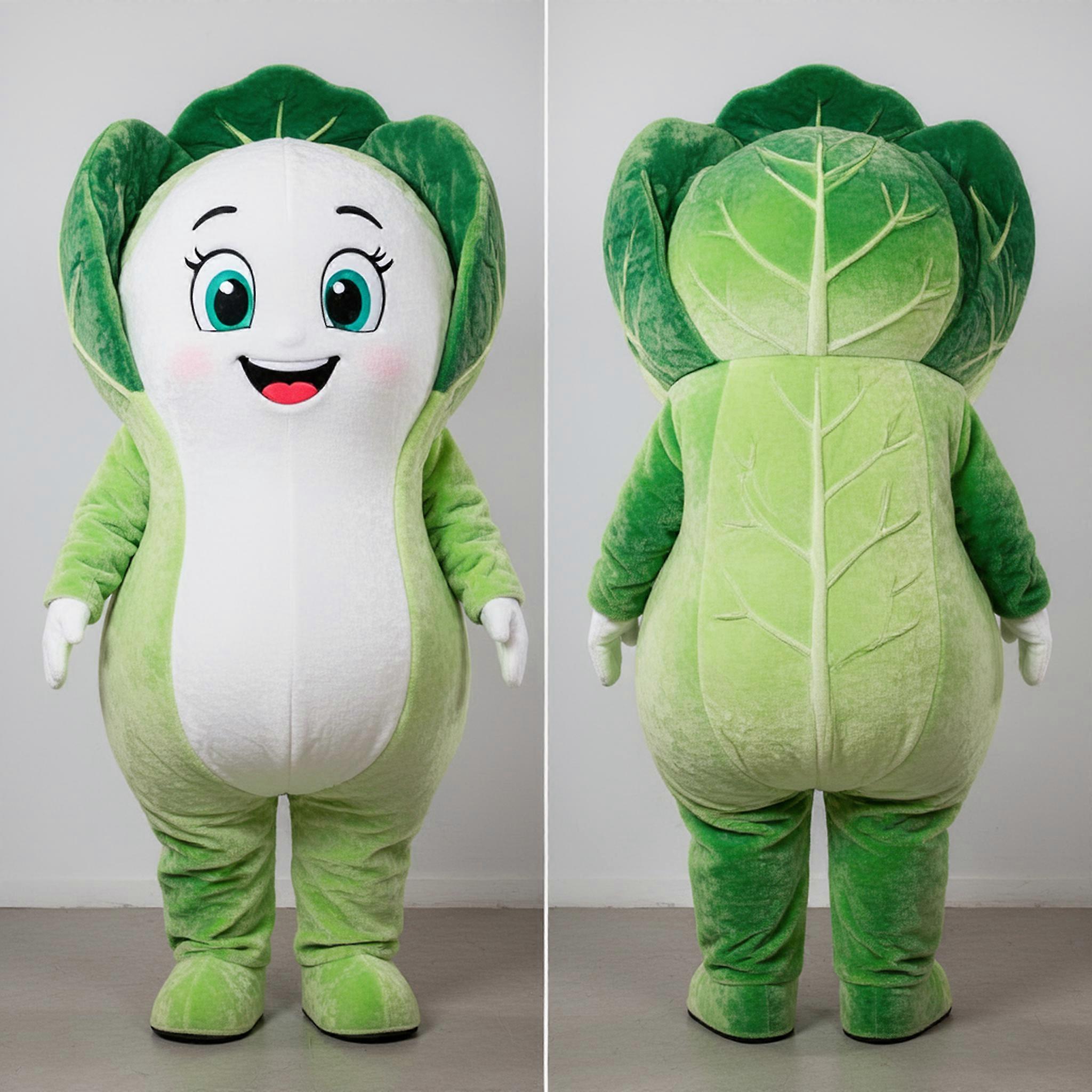 MASTICOT Emerald Green Rounded Cabbage Mascot