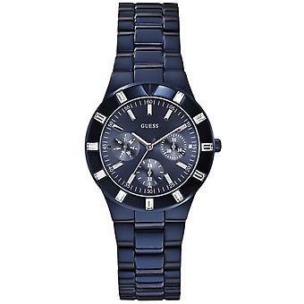 Guess glisten Quartz Analog Woman Watch with W0027L3 Stainless Steel Bracelet