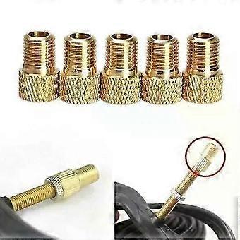 FV to AV Valve Adapter for Bike - Presta to Schrader Converter Gold Plated French Tire Valve Adapter for Bicycle Accessories  ZZC