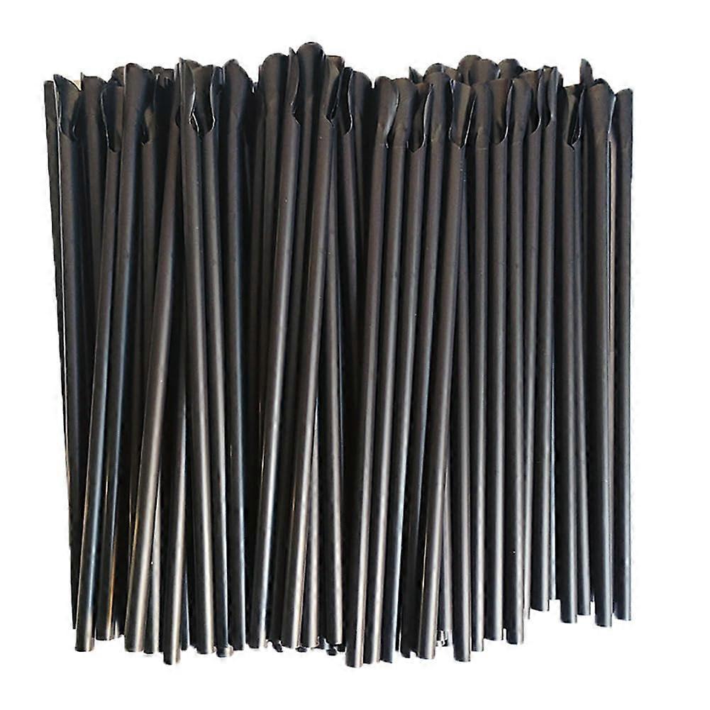 Black 20cm Spoon Straws 200pk