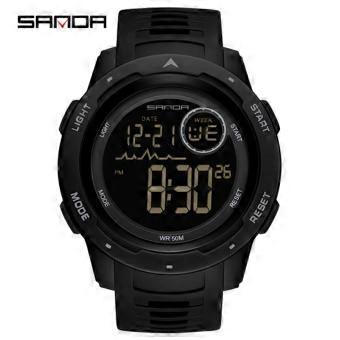 SANDA 2125 Top Brand Sports Men Watches Fashion Countdown Waterproof LED Digital Watch Man  Wristwatch