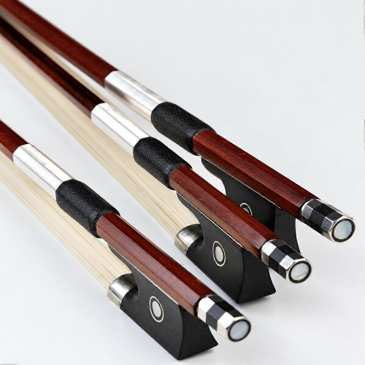 4/4 Pernambuco Violin Bow Ebony Silver