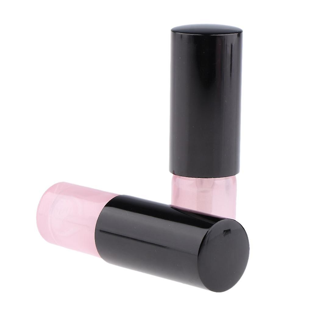 2pcs Empty Glass Pump Spray Bottle for Perfum Toner Amber Atomizer Pink 5ml