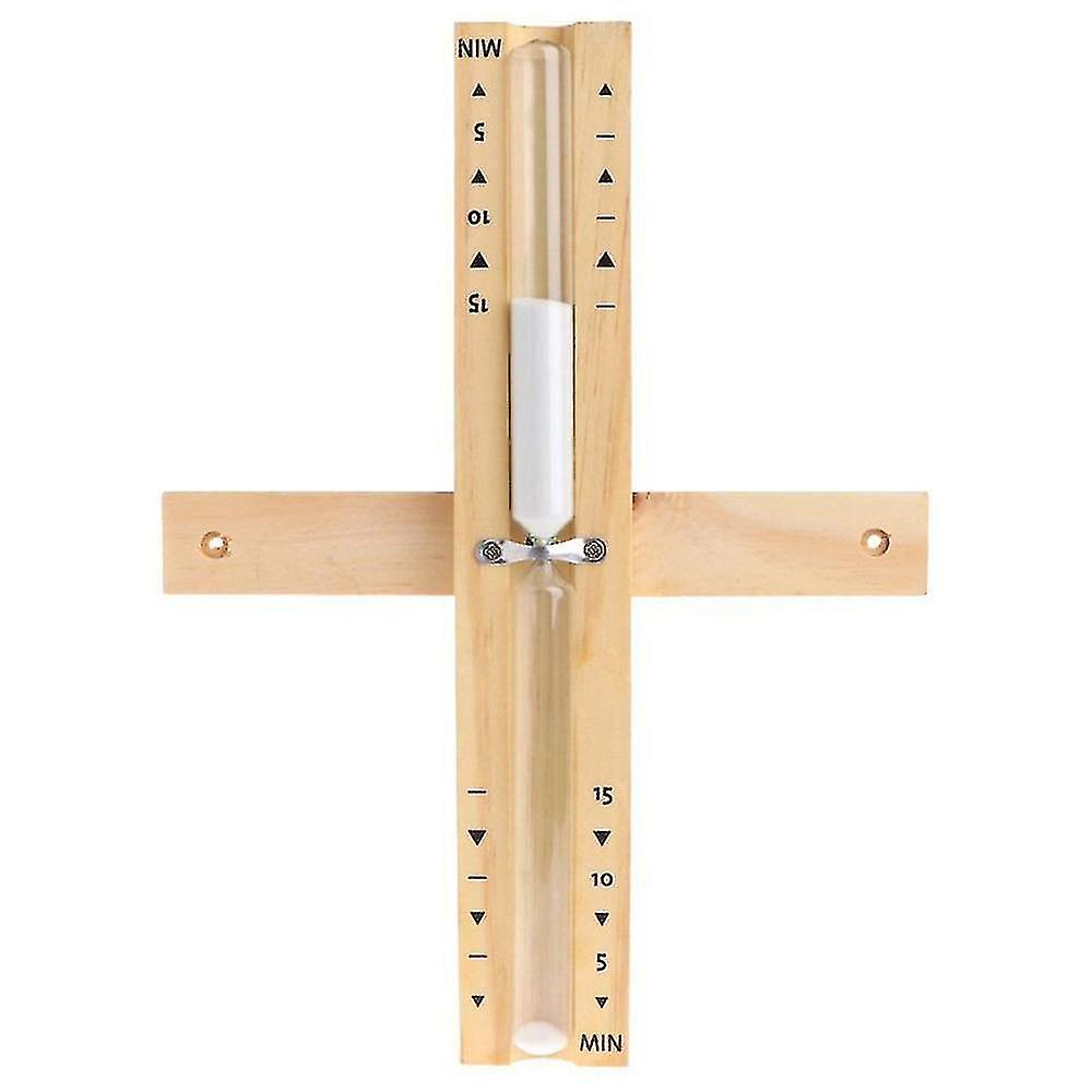 Sauna Sand Clock Wooden Wall-mounted Rotating Sand Timer Hourglass Room Glass Clock
