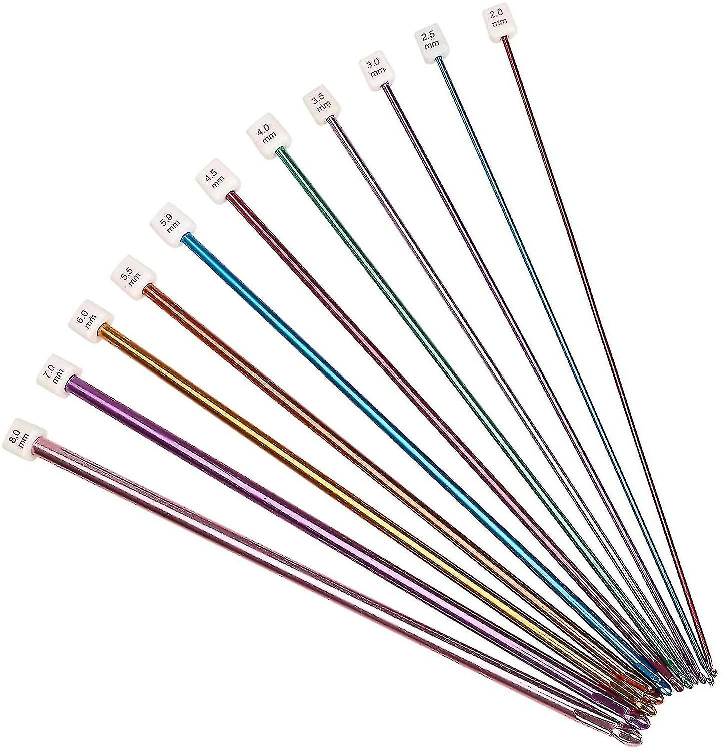 11pcs Crochet Hook Set, Tunisian Afghan Knitting Hook Needle Set Colorful