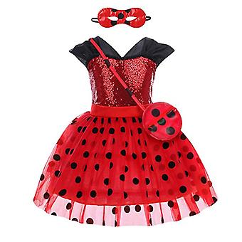 3 Pack Kids Miraculous Ladybug Girl Cosplay Kostuum Polka Dot Fancy Dress Halloween Verjaardagsfeest Fancy Party Fancy Party Outfit voor meisjes