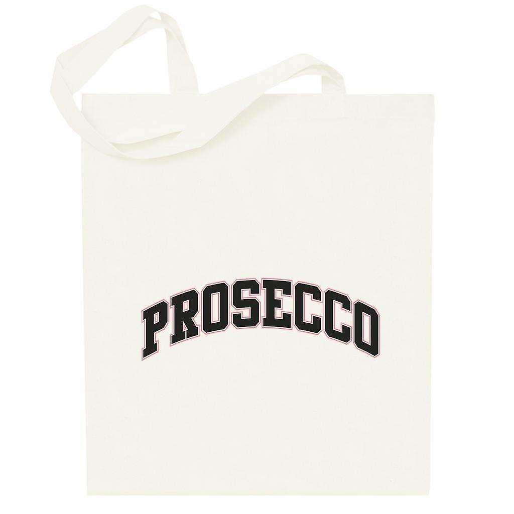Prosecco Varsity Text Totebag