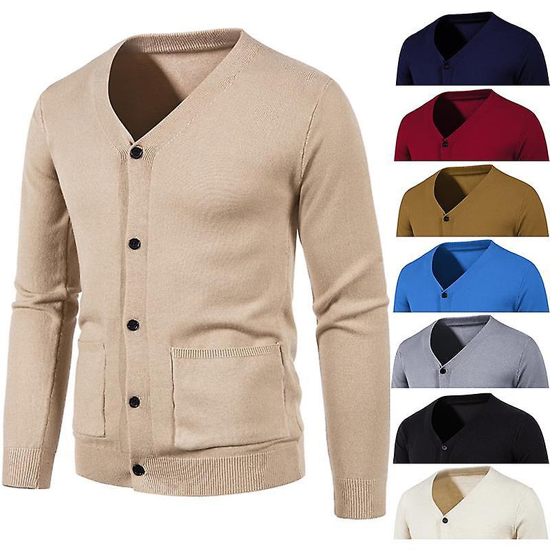 Ζακέτα Ανδρικά Πλεκτά Παλτό Πουλόβερ Slim Korean Style Casual Outdoor Cotton Knitwear Ανδρικά