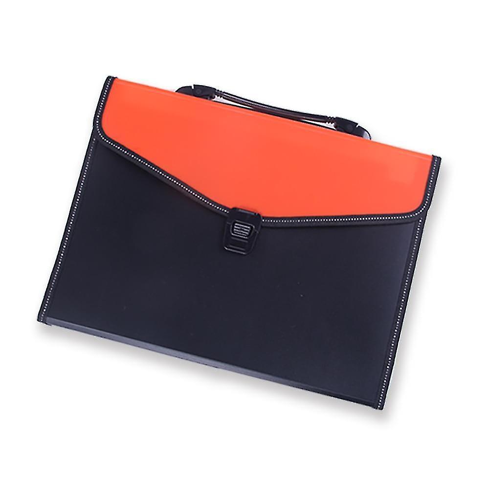 Orange 12 layer Big Document Bag Test Papers Tool Business Exp ing File Folders