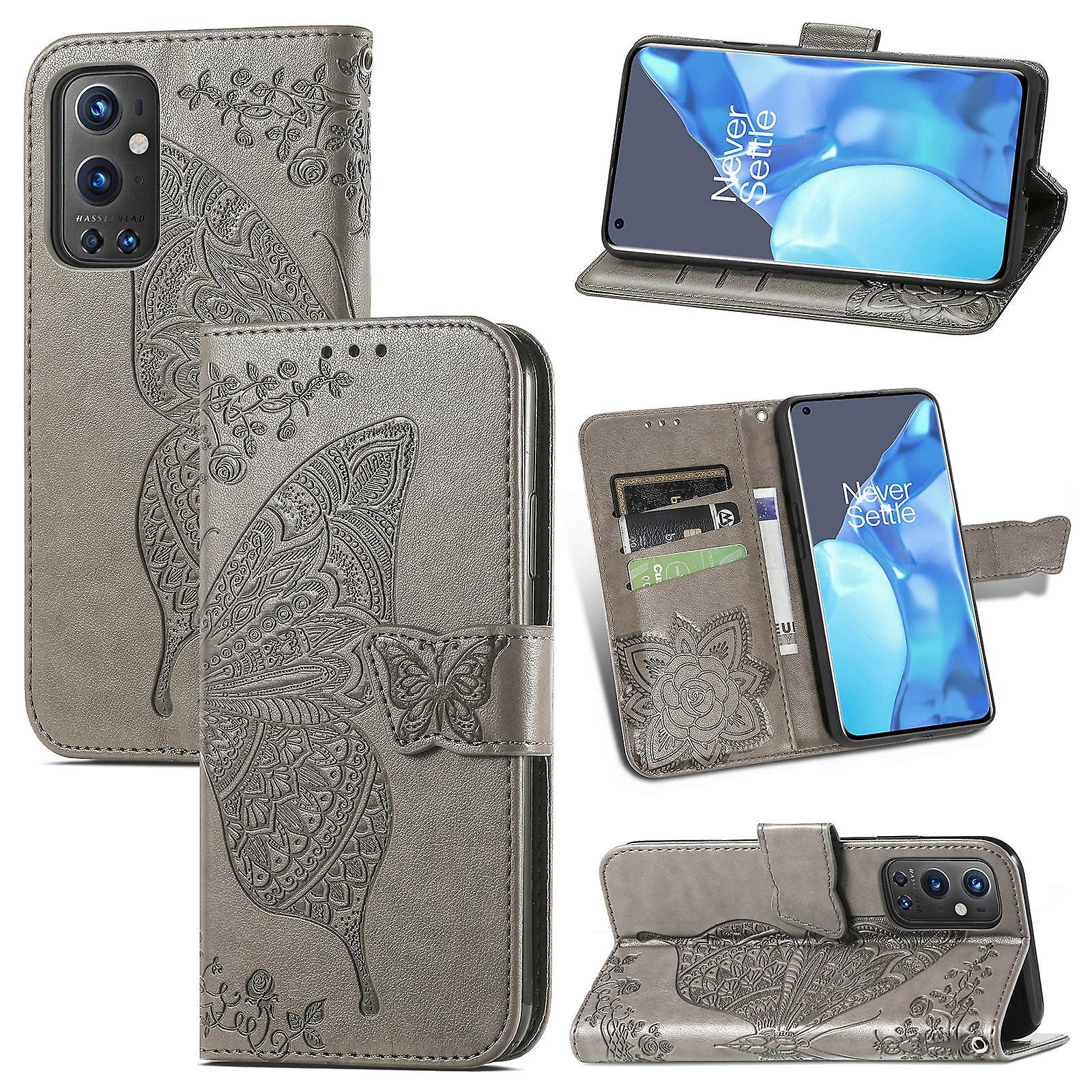 For OnePlus 9 Pro Butterfly PU Case