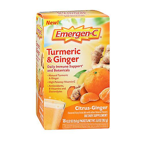 Emergen-C Kurkuma + Ginseng Pulver, 18 Stück (Packung von 1)