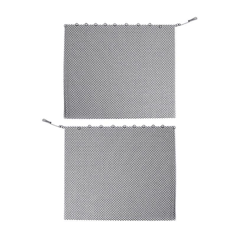 1 Set Fireplace Screen Moisture-resistant Spark Proof Full Coverage Hearth Fireplace Curtain for Liv