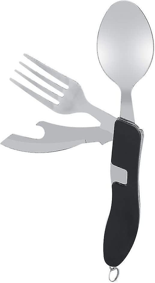 In 1 Multifunctional Stainless Steel Folding Spoon Fork Set, Foldable Cutlery For Hiking, Survival,
