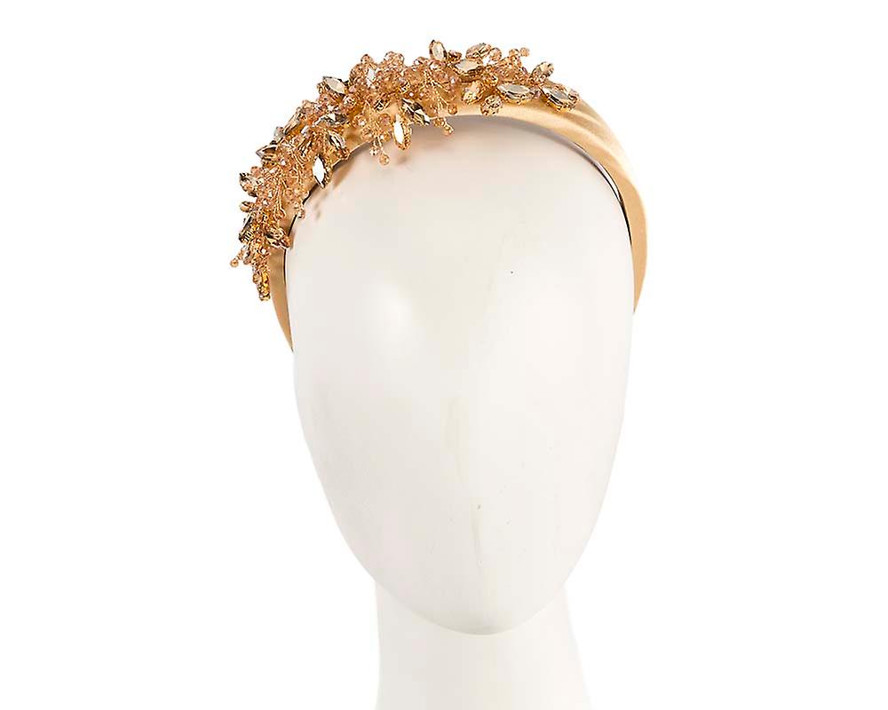 Gold crystals fascinator hеаdbаnd by Cupids Millinery CU443 CU443G