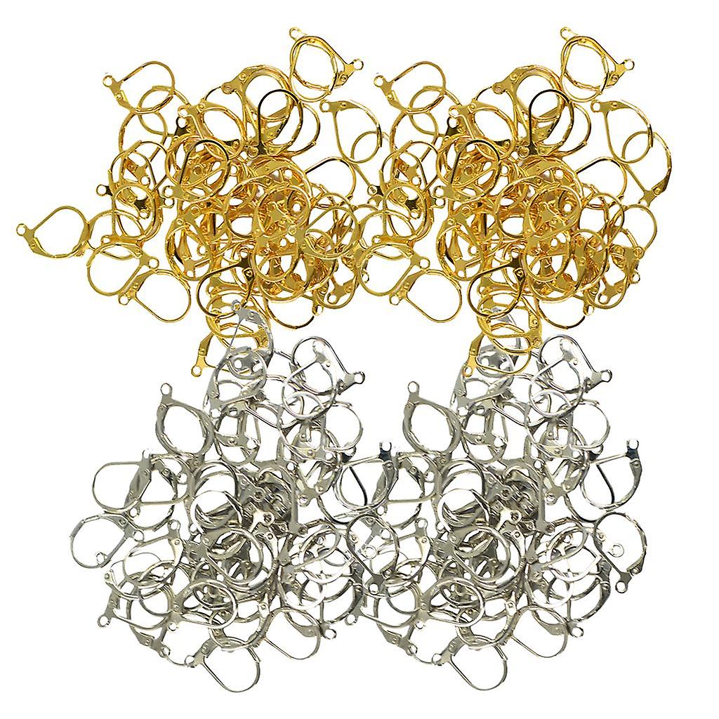 200 Pieces French Leverback Earring Findings Earwire Hooks Open Loop DIY