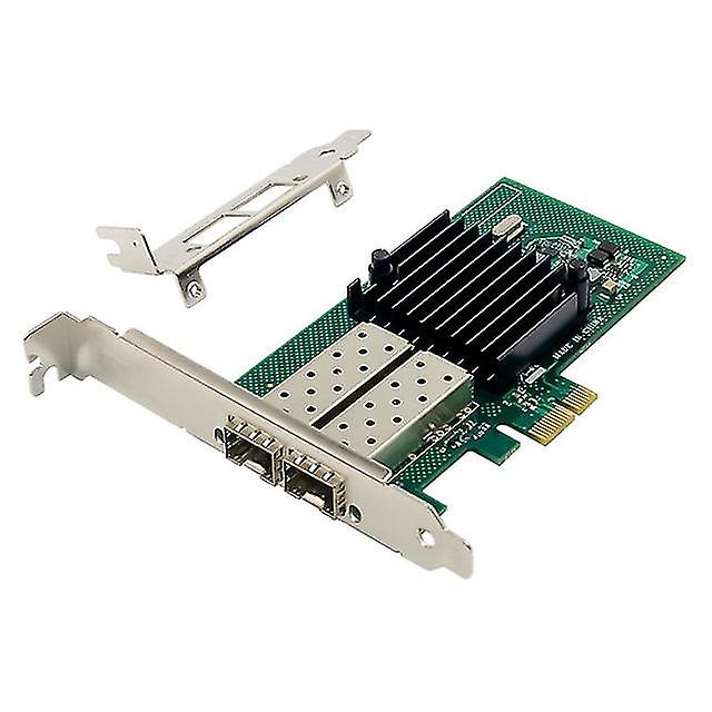 Nhi350am2 Pci-e X1 Dual-port Gigabit Network Card I350-f2 Fiber Optic Network Card Green