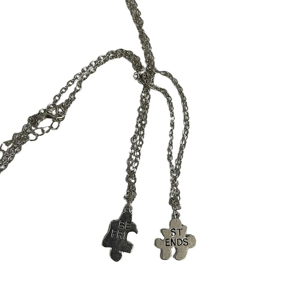 Fornnerg 2 Pcs Fashion Best Friends Love Heart Pendant Couple Chain Necklace Jewelry Gift