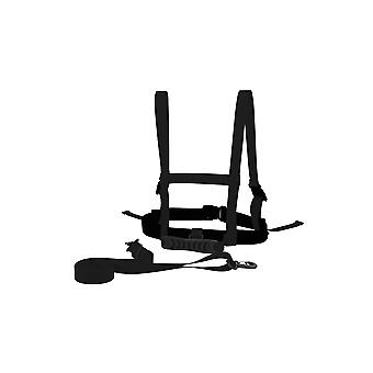 Kids Skiing Harness, Multipurpose Drop Protection Professional Snowboard Shoulder Harness Adjustable for Skating,black,3m*2.5cm