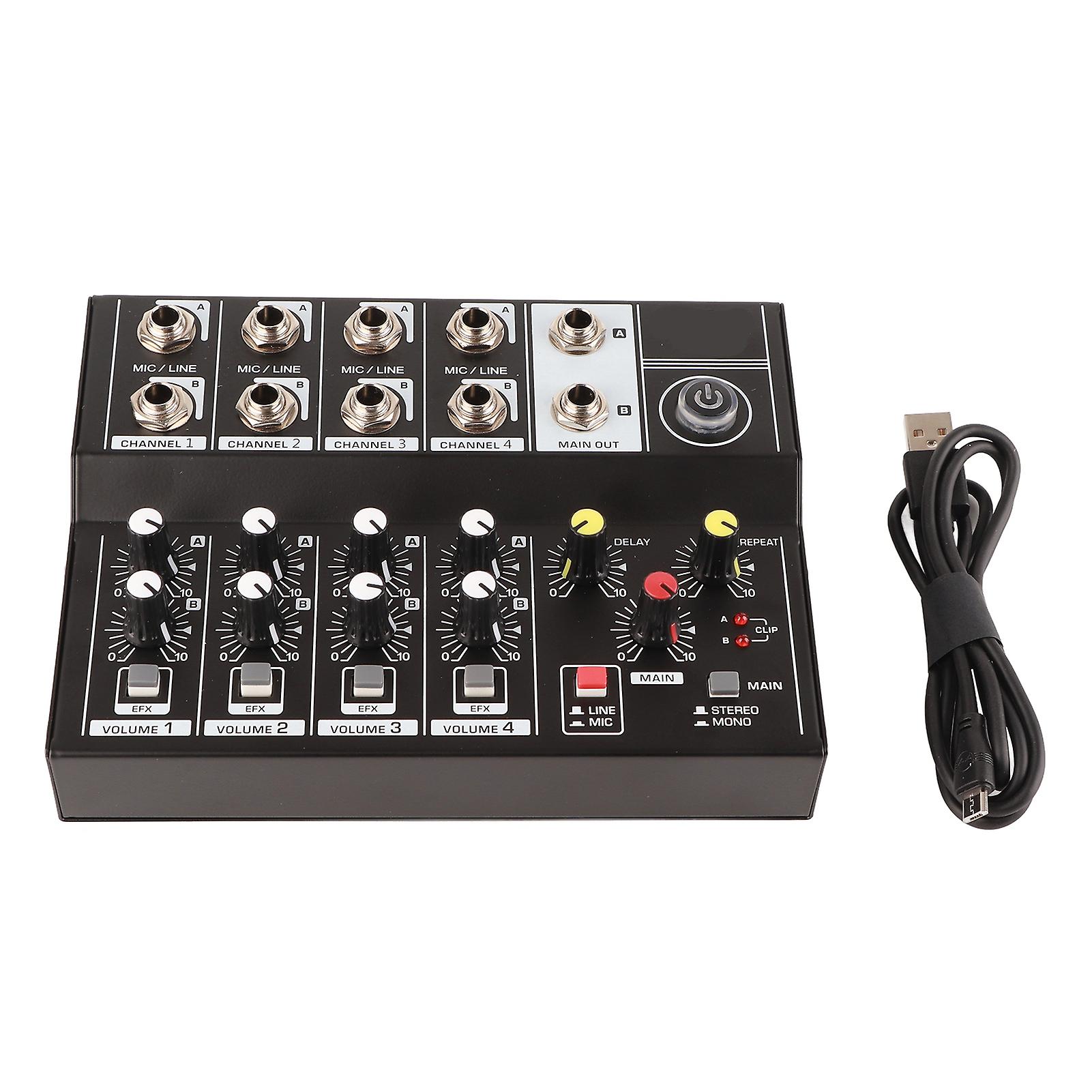 Q48 Portable 8-Channel Stereo Mixer - High-Quality Sound for Studio & Live Performances