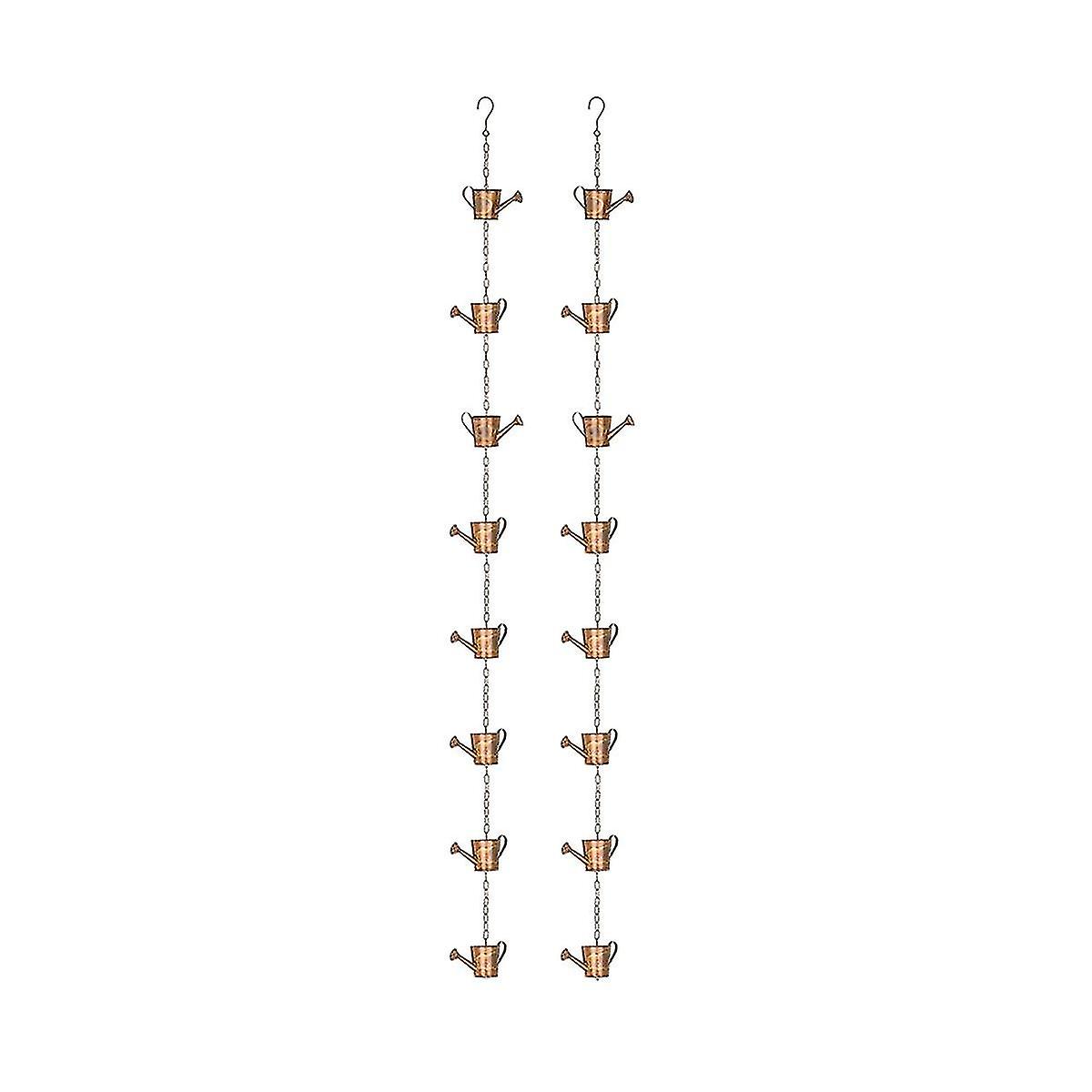 Vintage Watering Pot Rain Chains For Downspouts, Copper Bell Rain Chain For Gutters, Rain Gutter Chains A