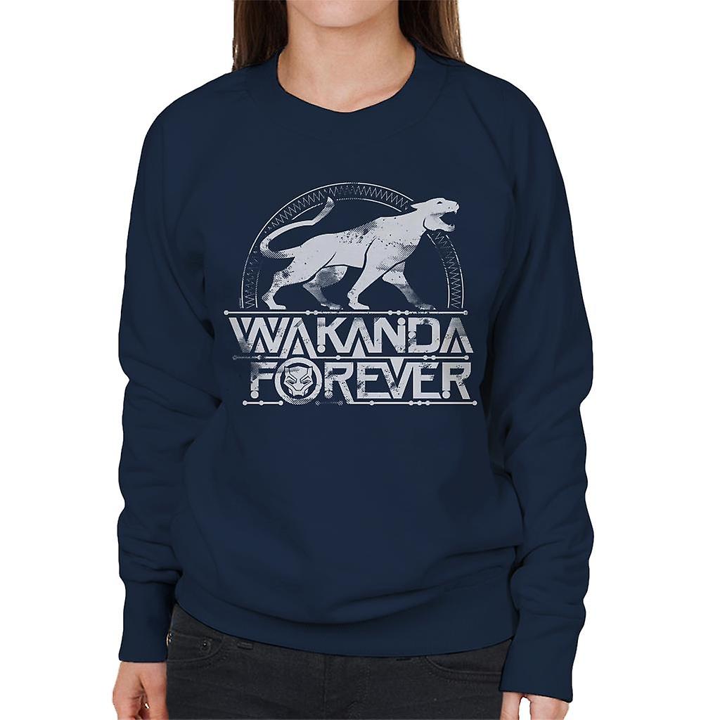 Marvel Black Panther Wakanda Forever Roaring Cat Women's Sweatshirt