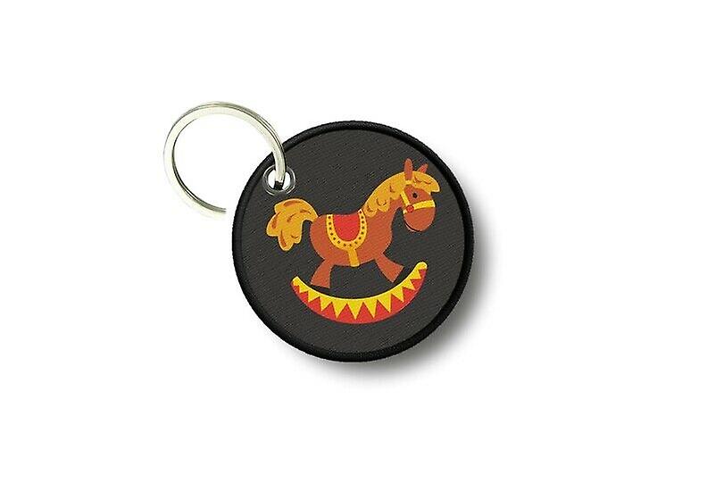 Key key door keys round prints double-sided horse rocker