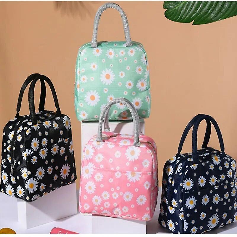 Insulated Lunch Bag Fresh Little Daisy Print Portable Box Multifunctional Insulation