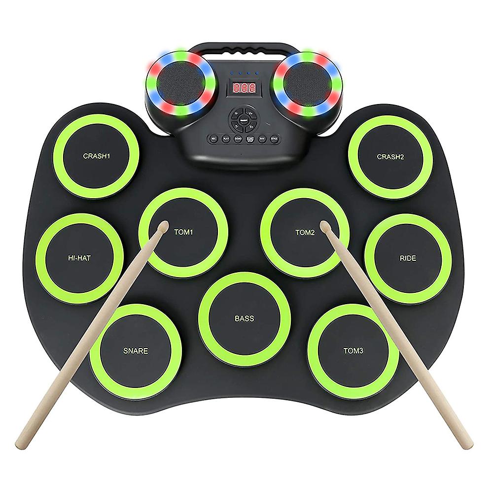 Portable Hand Roll Electronic Drum Flash Bluetooth Drum Set With Built-in Lithium Battery Speaker