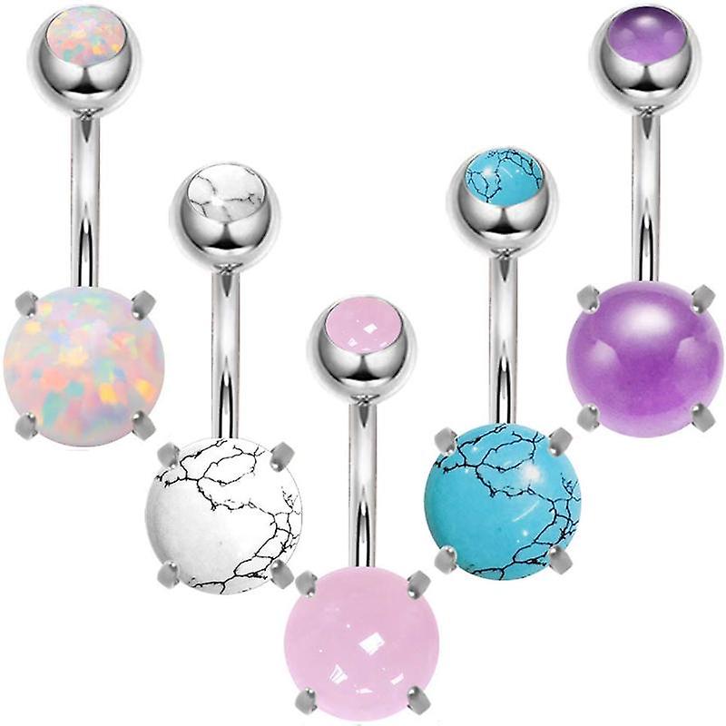 1Pc女性美容ベリーへそピアスリング外科用スチールラインストーンセクシーへそボタンリングボディジュエリーペンディエンテス14gイヤリング