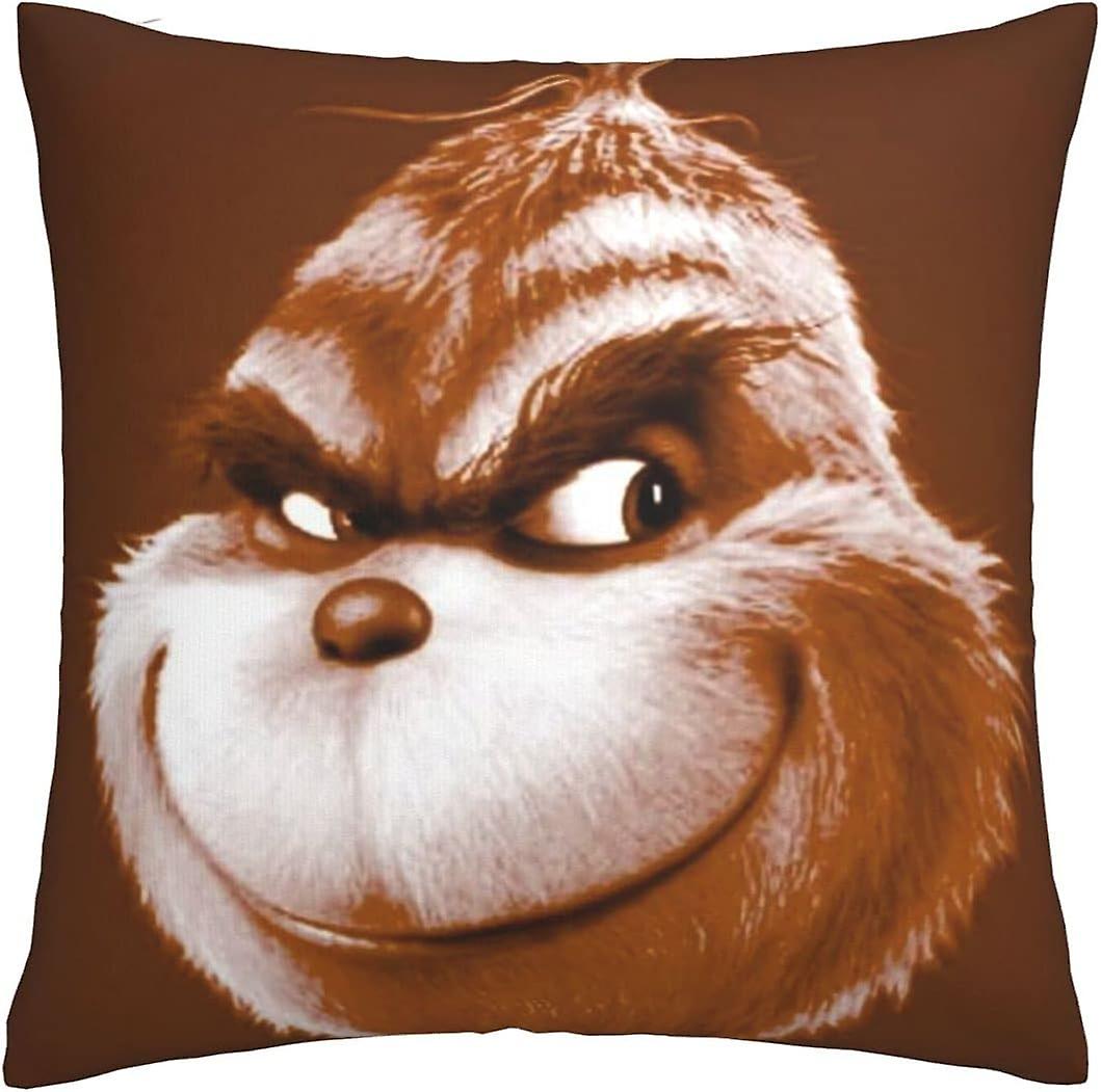 Il cuscino morbido Grinch copre federe quadrate 45 x 45 cm comode federe decorative fodere per cuscini di lusso per divano camera da letto con Invis