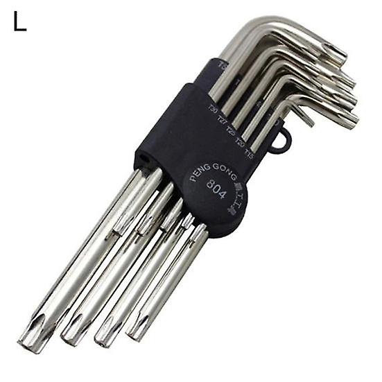 9Pcs Torx L-shape Hex Wrench Key Spanner Bicycle Repair Hand Tool Kit