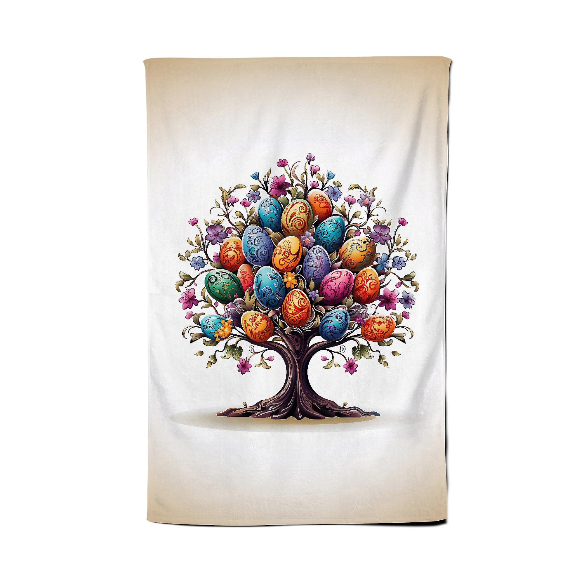 A Magical Easter Egg Tree Tea Towel