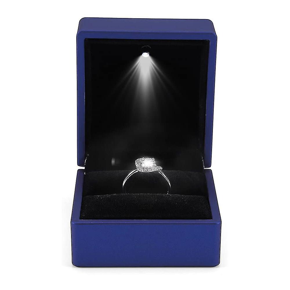 LED Beleuchteter Ring Box Ohrring Ring Geschenketui Ehering Schmuck