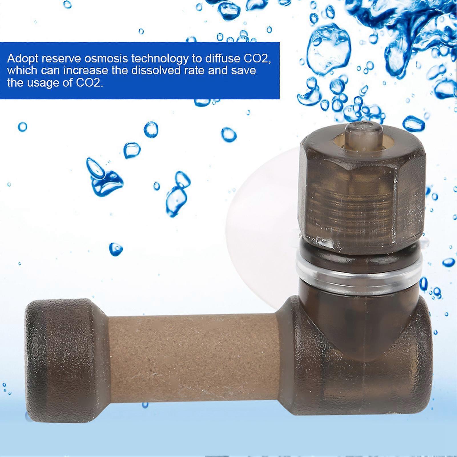 Easy CO2 Diffuser Atomizer for Fish Tank Aquarium, Brown, S, 4.3x3x1.3cm