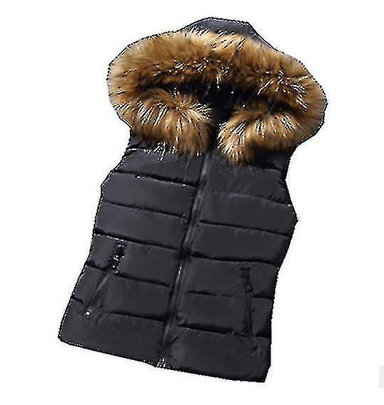 נשים נפוח אפוד מרופד מזדמן חם חורף חזייה נשלף ברדס מעיל Z