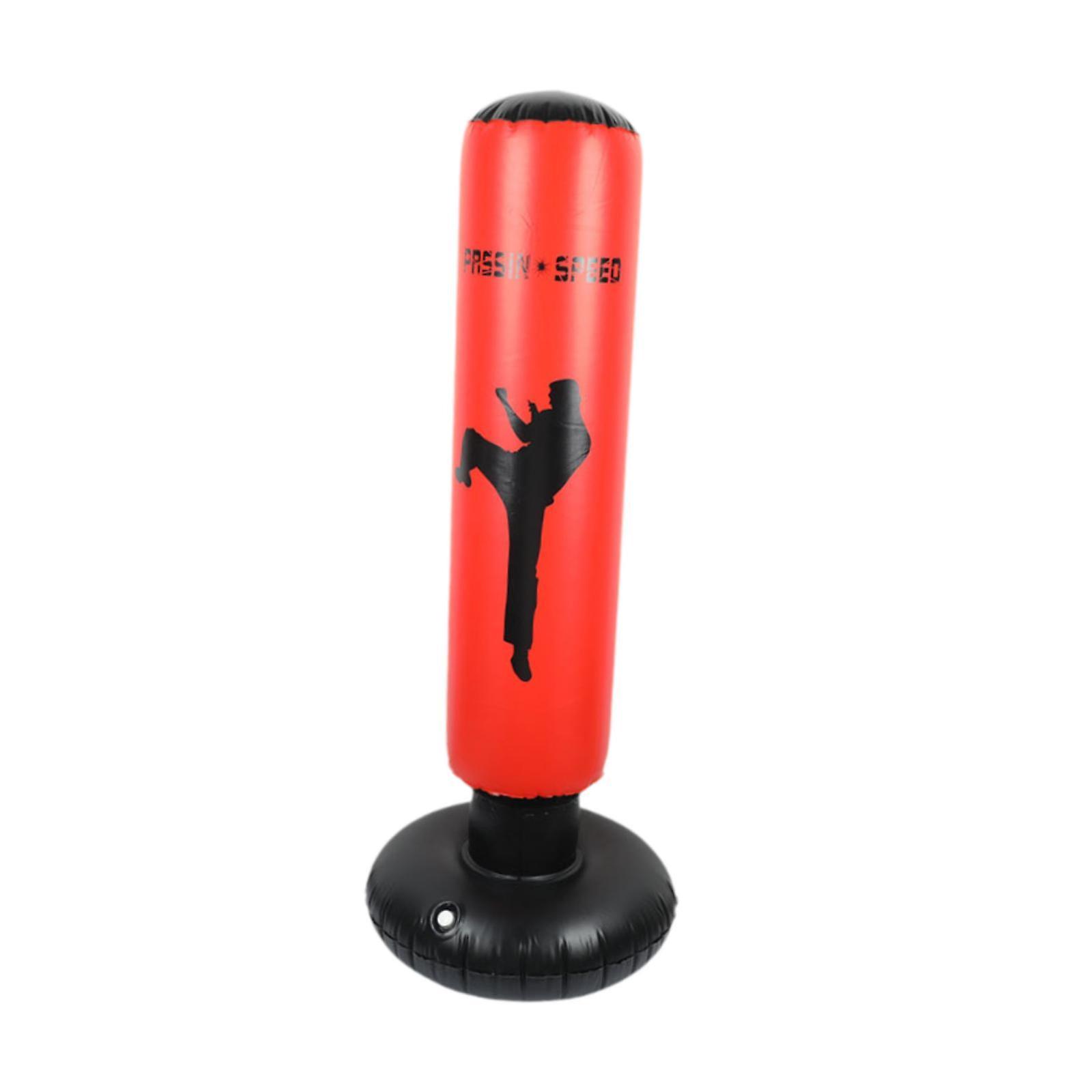 Inflatable Kids Punching Bag Gear Kids Boxing Bag for Sports Fitness Workout Red