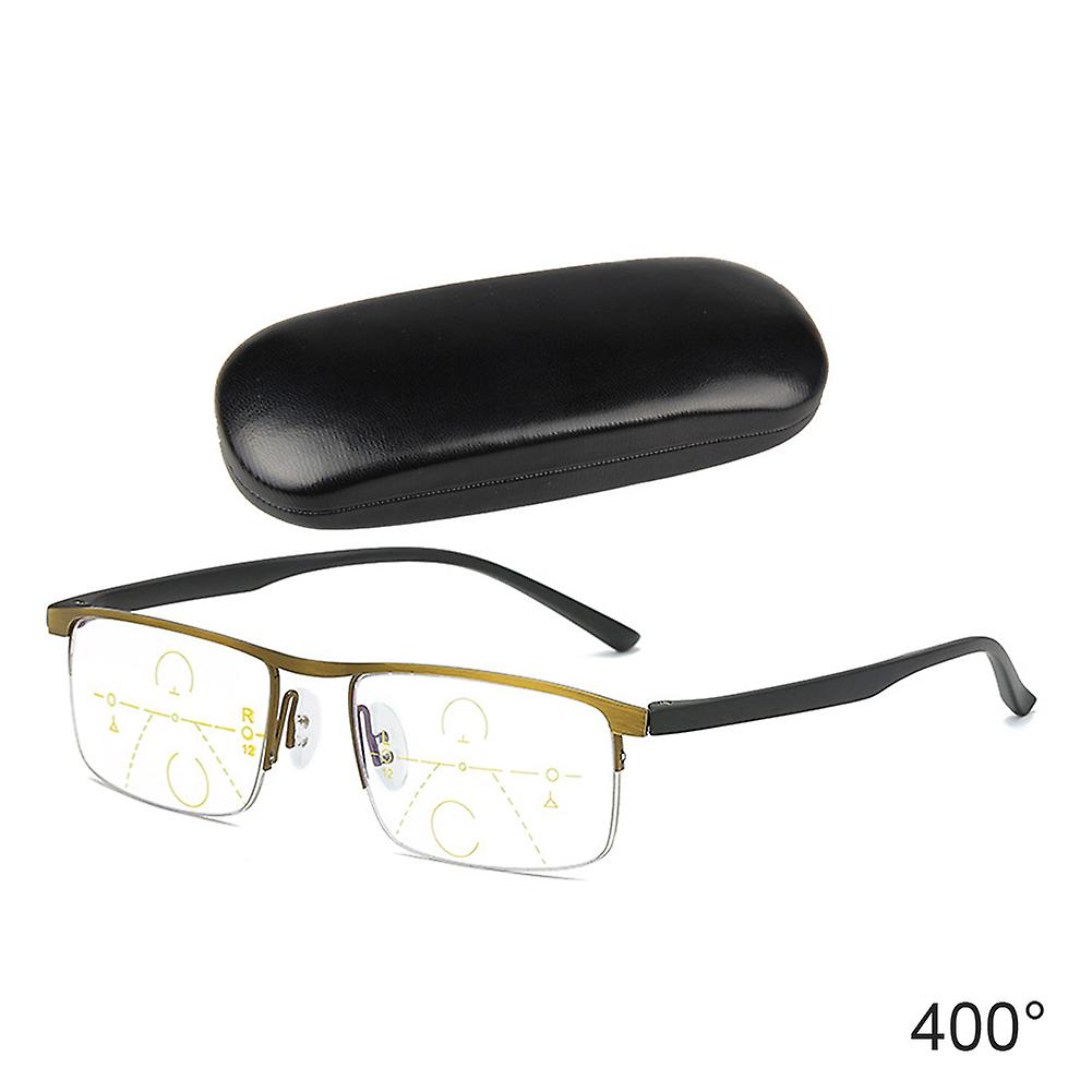 Óculos de leitura de uso duplo distante / próximo Óculos de sol anti-blue-ray com zoom automático multifoco para mulheres e homens