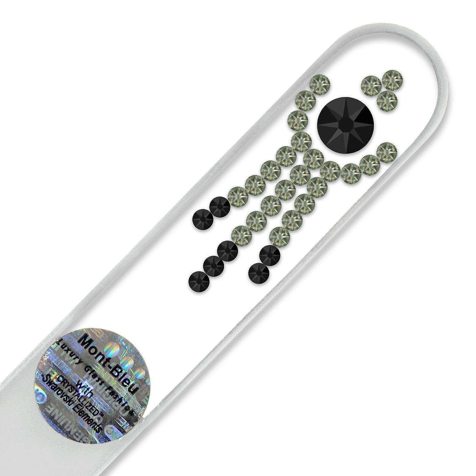 モンブルー装飾クリスタルネイルファイルLE-4 - ジェット - ブラックダイヤモンド