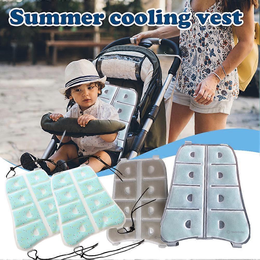 Summer Physical Cooling Ice Pad Backpack / Stroller Cool Pad & Rope Adjustable