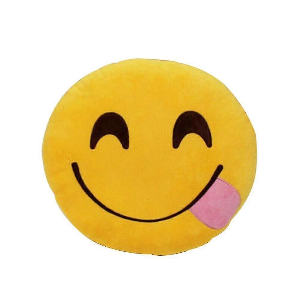 Icône émotionnelle Oreiller Visage Jaune Coussin Lancer 32x32cma