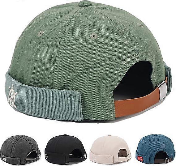 Mens Docker Cap Brimless Hats Skull Cap Sailor Caps Adjustable