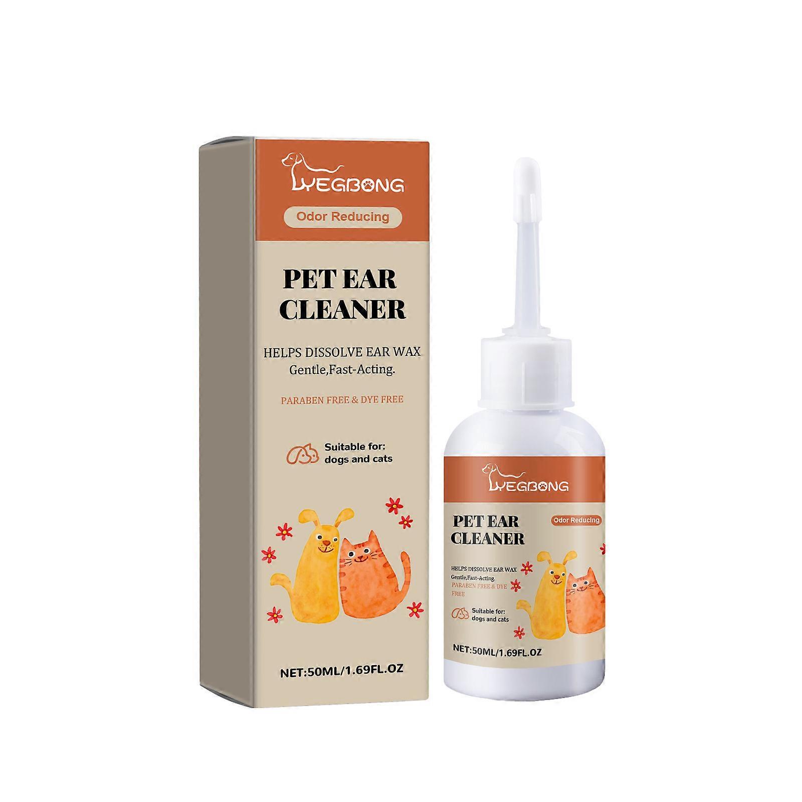 Dog Ear Cleaner Soothing Ear Cleaning Solution Ear Drops for Dogs Against Mites Prevention of Ear Canal Inflammation