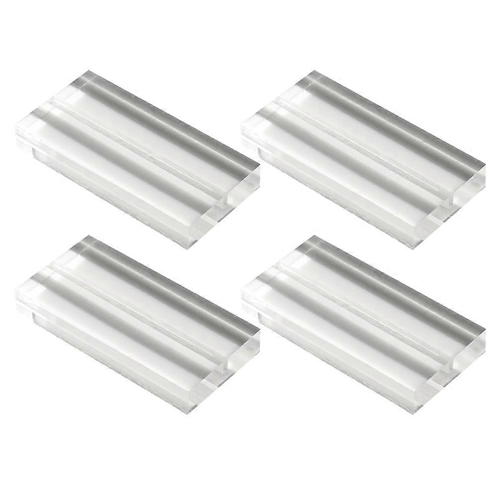 4Pcs Transparent Acrylic Place Card Holders Wedding Table Memo Holder Stand Base