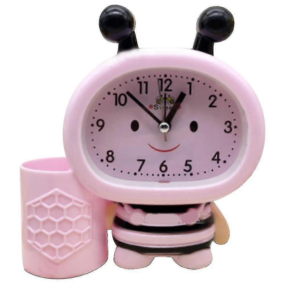 Pen Holder Alarm Clock Electronics Clock Children Gift Clock Pink